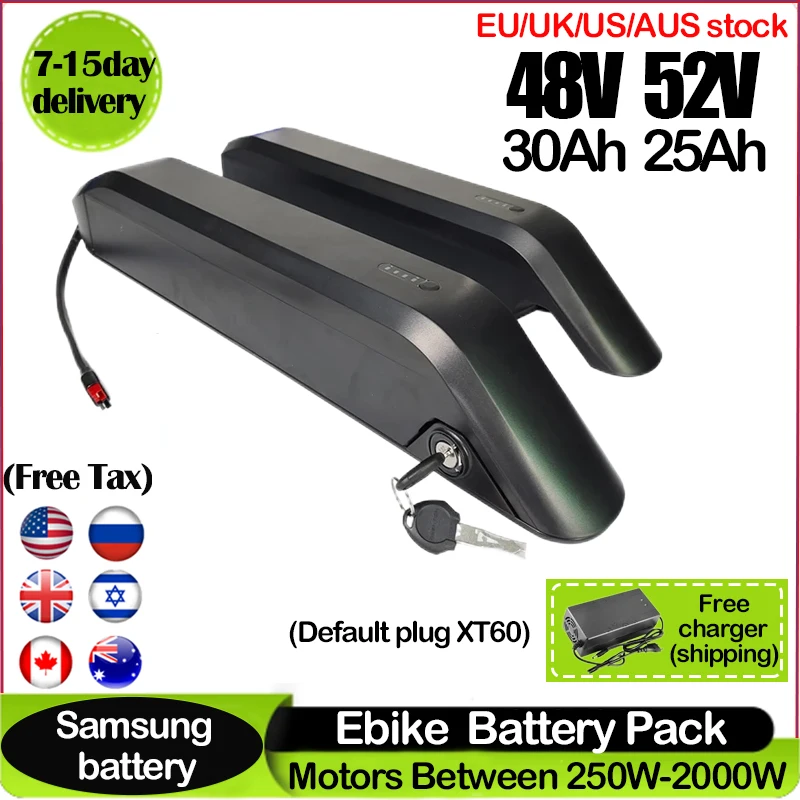 Ebike Battery 48V 20Ah Hailong - Batteria Originale 18650 per E-Bike 48V