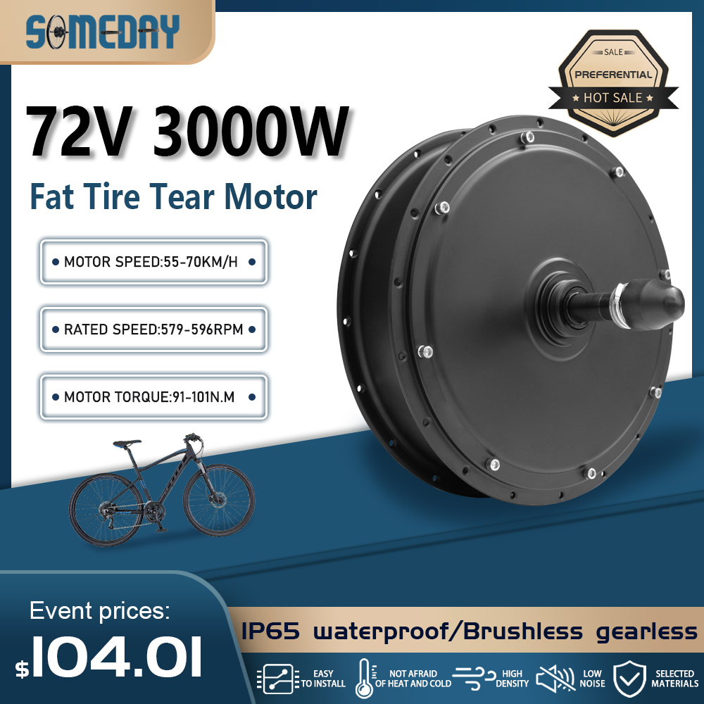 Ebike Conversion Kit 72V 3000W - Motore per E-Bike con pneumatici fat,