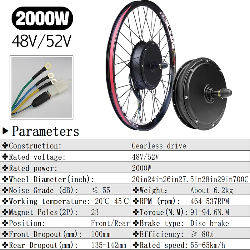 Motore per Bici Elettrica MTX  - Ebike Conversion Kit 72V 3000W recensione e prezzo
