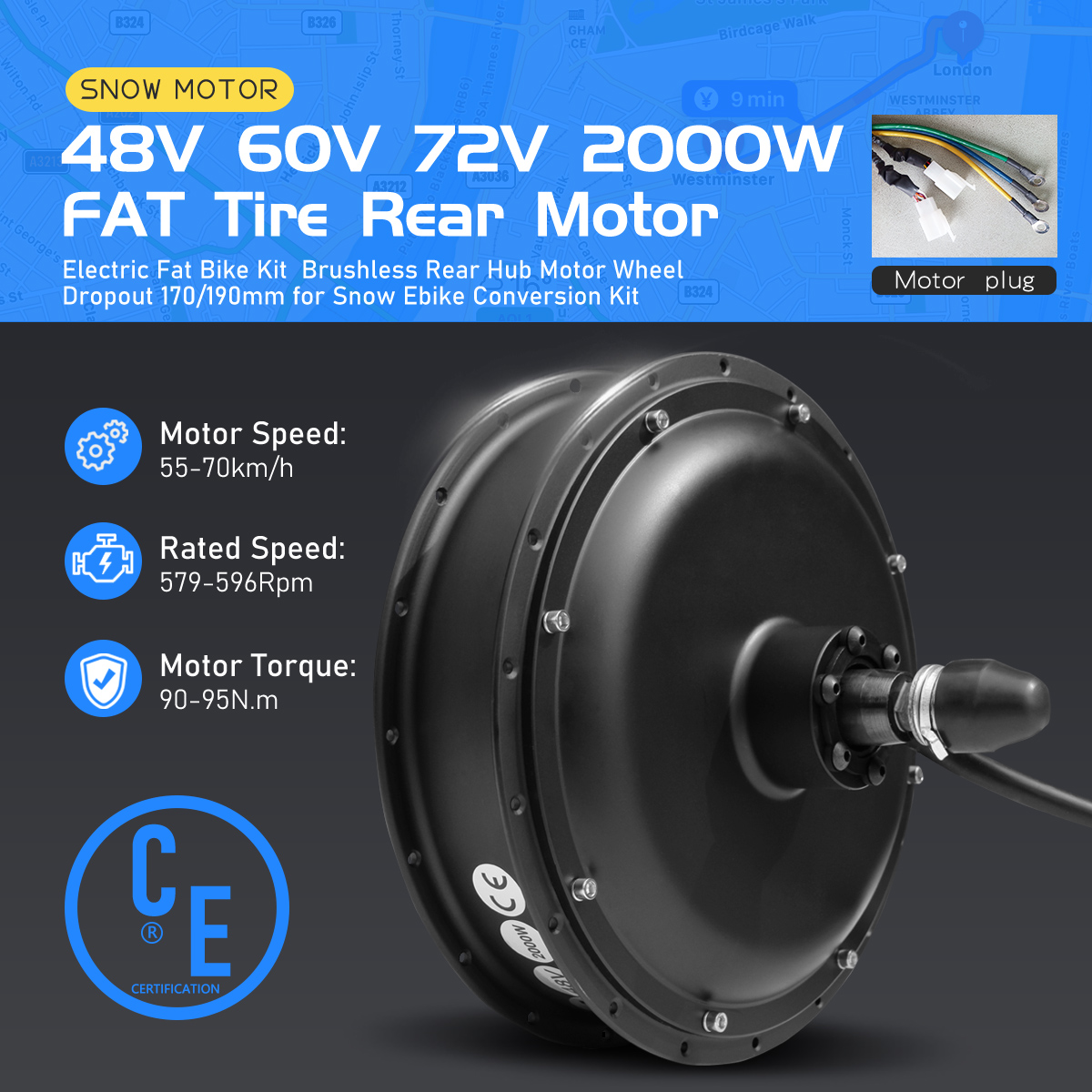 Motore Mozzo Posteriore Brushl - Fat Tire Ebike Conversion Kit 2000W recensione e prezzo