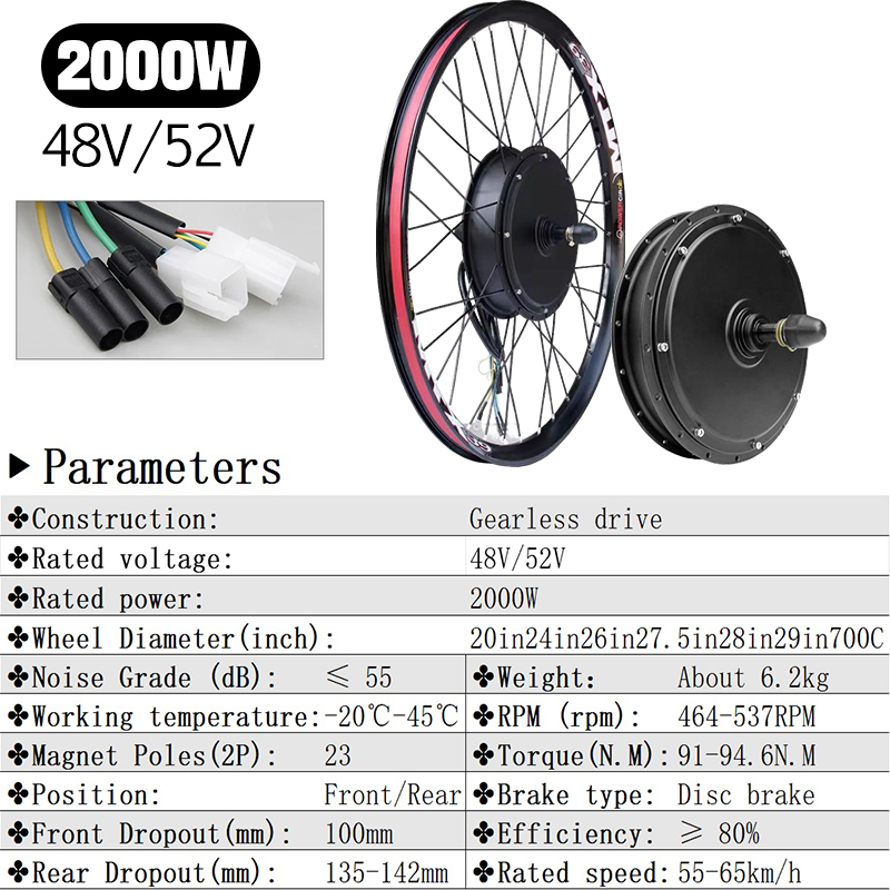 Kit Ebike 72V 5000W con Displa - 72V 5000W Hub Motor Kit recensione e prezzo